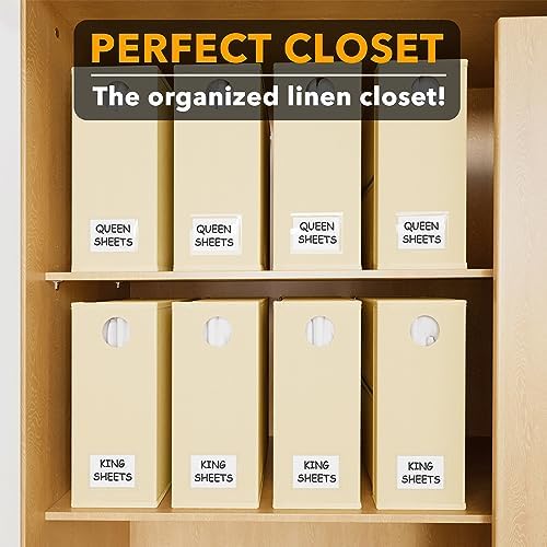 SpaceAid 8 Pack Bed Sheet Organizers for Linen Closet