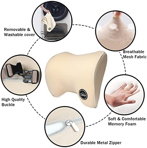 ICOMFYWAY Car Neck Pillow for Neck Pain Relief and Comfort