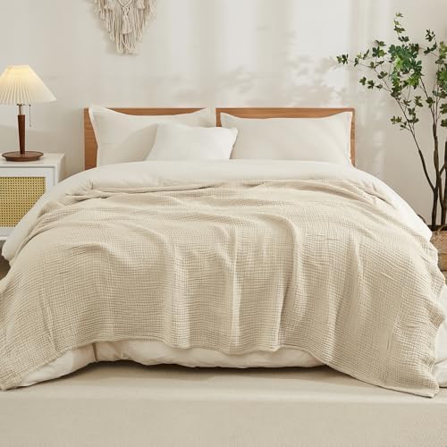 EMME Queen Size Cotton Blanket 90x90 Lightweight Breathable