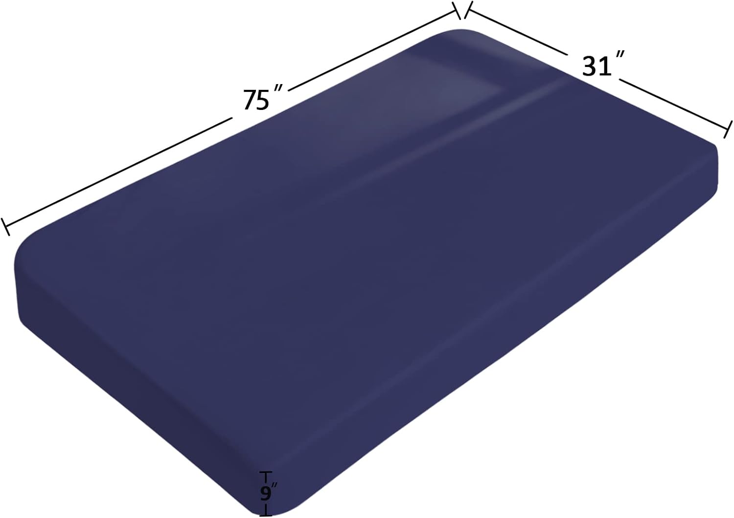 Coldwind Cot Sheets 31 x 75 Navy Microfiber Fitted 1