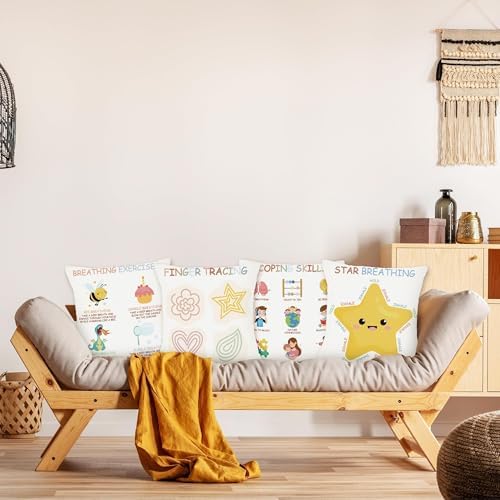 Boho Calming Corner Pillow Covers Set of 4