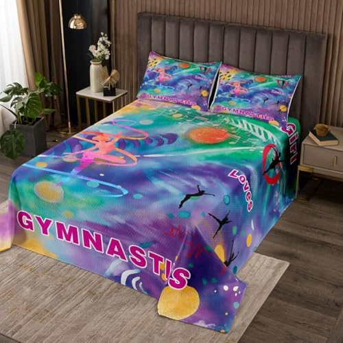 Feelyou Love Gymnastics Coverlet Set for Kids