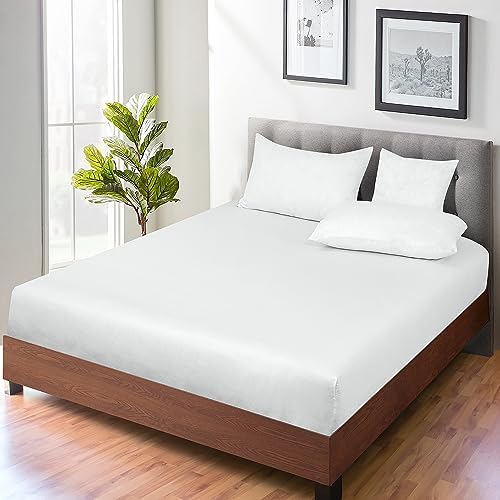 Royale Linens 300 TC Twin Fitted Sheet - 100 Combed Cotton Deep Pocket