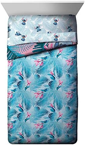 Jay Franco Disney Lilo Stitch Comforter Sham Set - Reversible Twin
