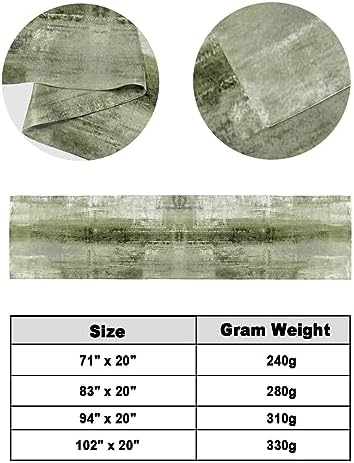 Ldtrchee Queen Bed Runner Sage Green Satin Decorative Scarf Throws