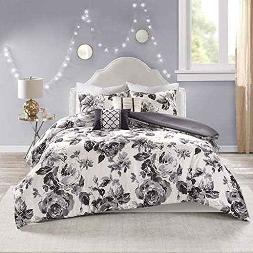 Urban Habitat Kids Intelligent Design Dorsey Duvet Cover Reversible BlackWhite QueenFull