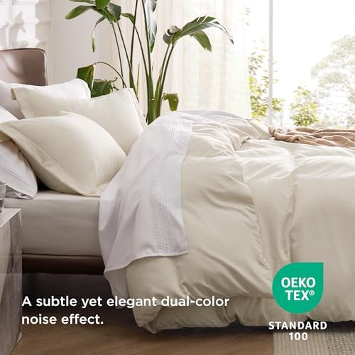 Bedsure Duvet Cover Twin Set - Soft Fluffy Cationic Print with Zipper Closure