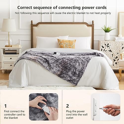 Homemate Heated Blanket - 50x60 Electric Throw with 10 Heat Levels