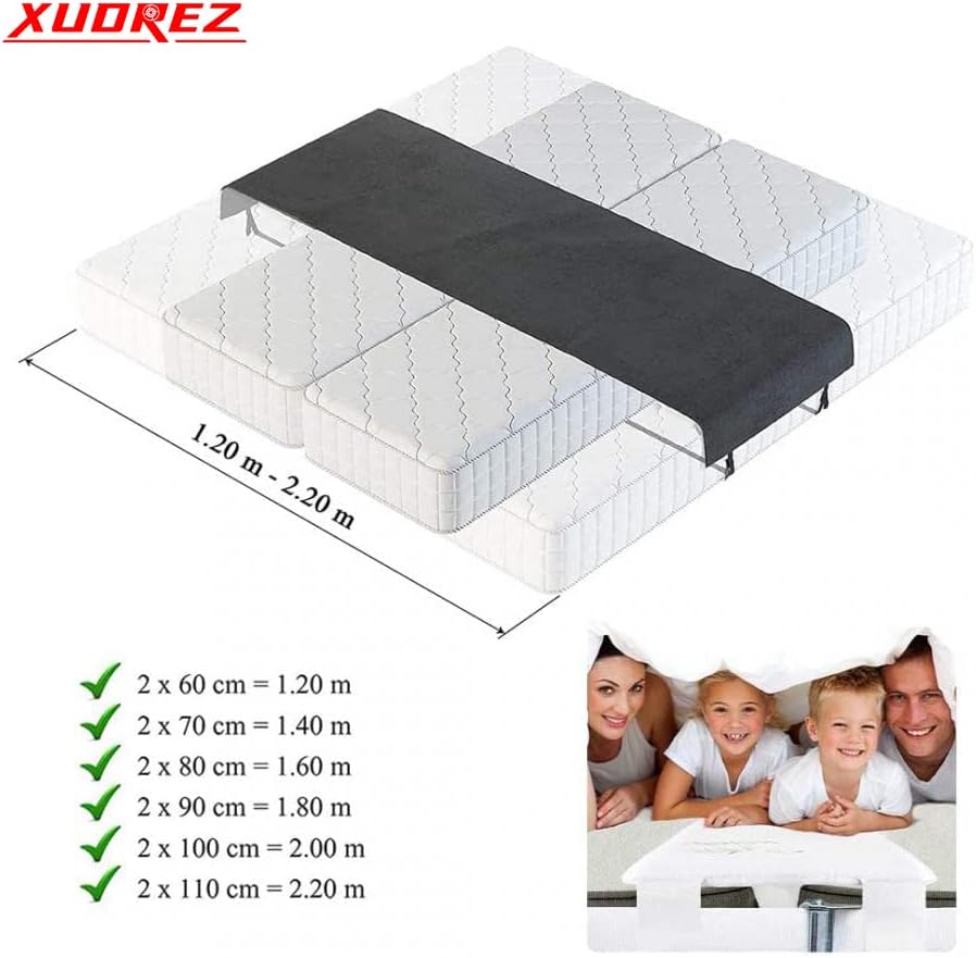 XUDREZ Bed Bridge Converter Kit for Twin to King Mattresses