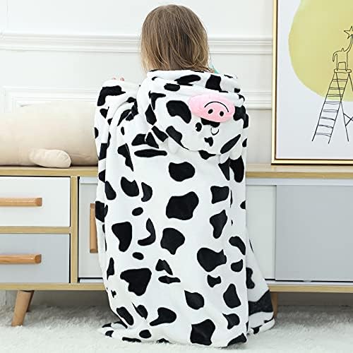 Arkwida Baby Hooded Towel with Hood Flannel Blanket for Kids