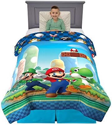 Franco Kids Bedding Super Soft Microfiber Reversible Comforter - Mario