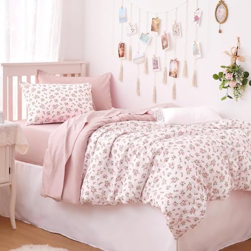 Wake In Cloud Coquette Duvet Cover Set Pink Floral