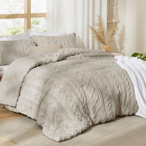 Bedsure Tufted Boho Queen Comforter Set