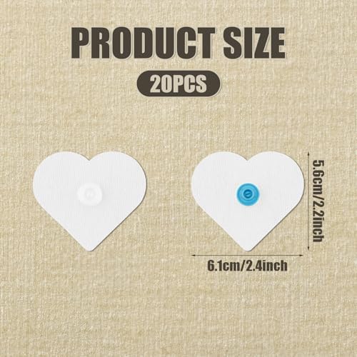 20 Pcs Heart Shape Duvet Snaps for Comforter Hold