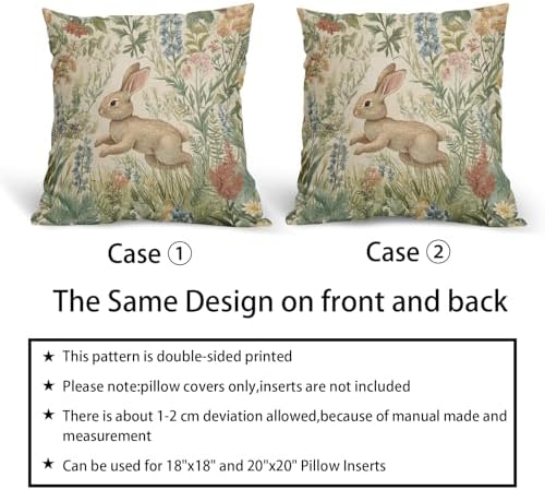 AmplePisce Spring Pillow Covers Set of 2 16x16 Inch
