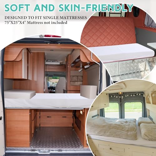 Breling Fitted Sheet Set - Twin 4 White 2 Pcs