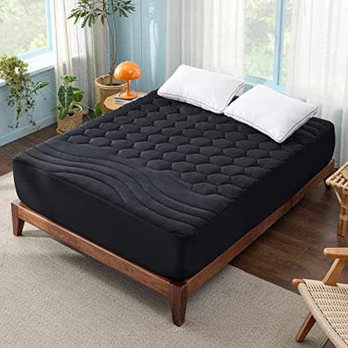 Bedsure Twin XL Mattress Pad - 39x80 Inches Soft Supportive Deep Pocket Black