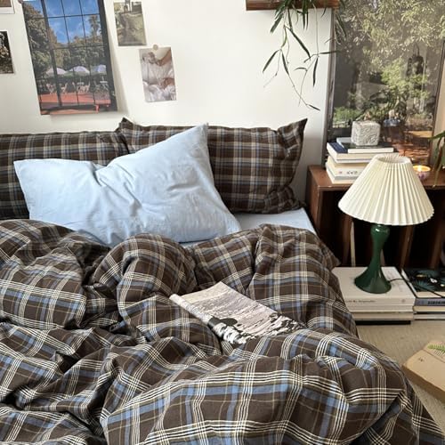 mixinni Buffalo Plaid Duvet Cover Set Twin XL 3 Piece