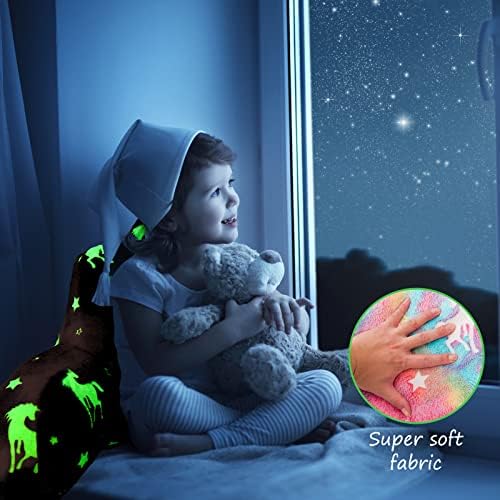 Aimuan Glow in the Dark Reading Pillow with Arms