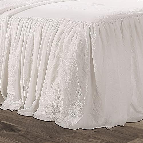 Lush Decor Ruffle Skirt Bedspread Set - 3 Piece King White