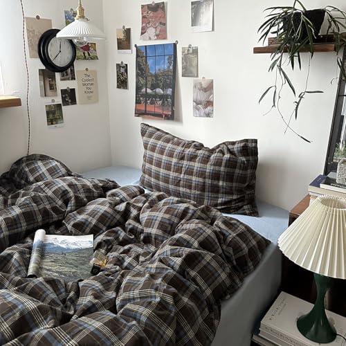 mixinni Buffalo Plaid Duvet Cover Set Twin XL 3 Piece