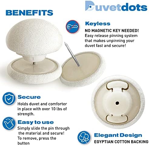 Duvet Dotz Magnetic Fasteners - Keyless 1 Set for 1 Bed