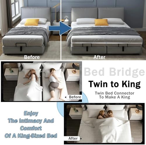 Consss 33ft Twin to King Converter with Bed Bridge Sheet