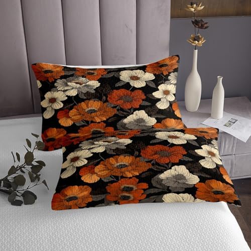 Erosebridal Watercolor Floral King Bedspread Set