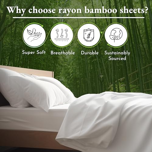 California Design Den Bamboo Rayon Sheets Queen Set