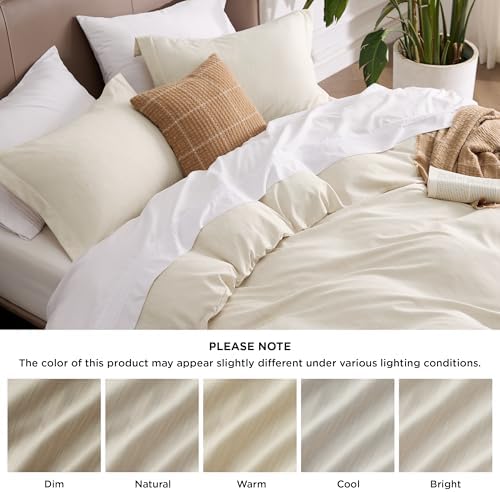 Bedsure Duvet Cover Twin Set - Soft Fluffy Cationic Print with Zipper Closure