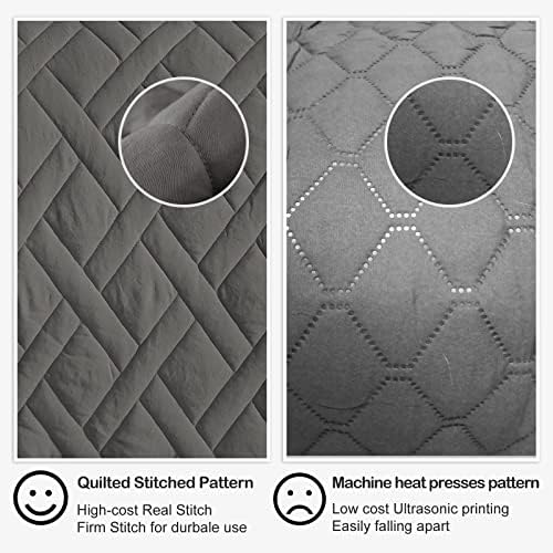 HORIMOTE HOME Queen Size Quilt Set Grey