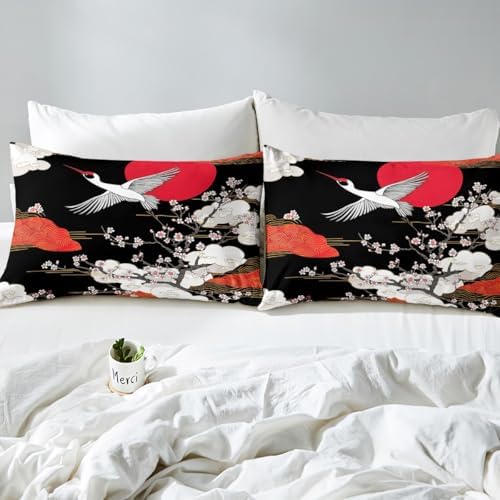 Feelyou Cherry Blossoms Duvet Cover Set King Size