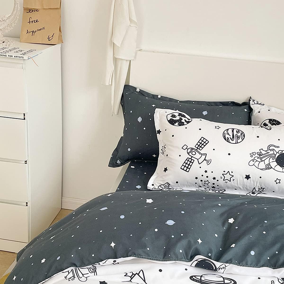 Erosebridal Galaxy Space Duvet Cover Set Twin