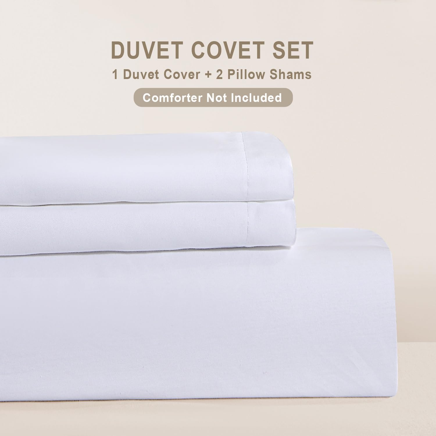 100 Cotton Duvet Cover Set Hidden Zipper QueenFull