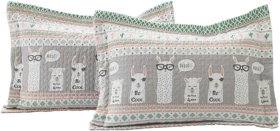 Lush Decor 6-Piece Pink-and-Turquoise Llama Daybed Set