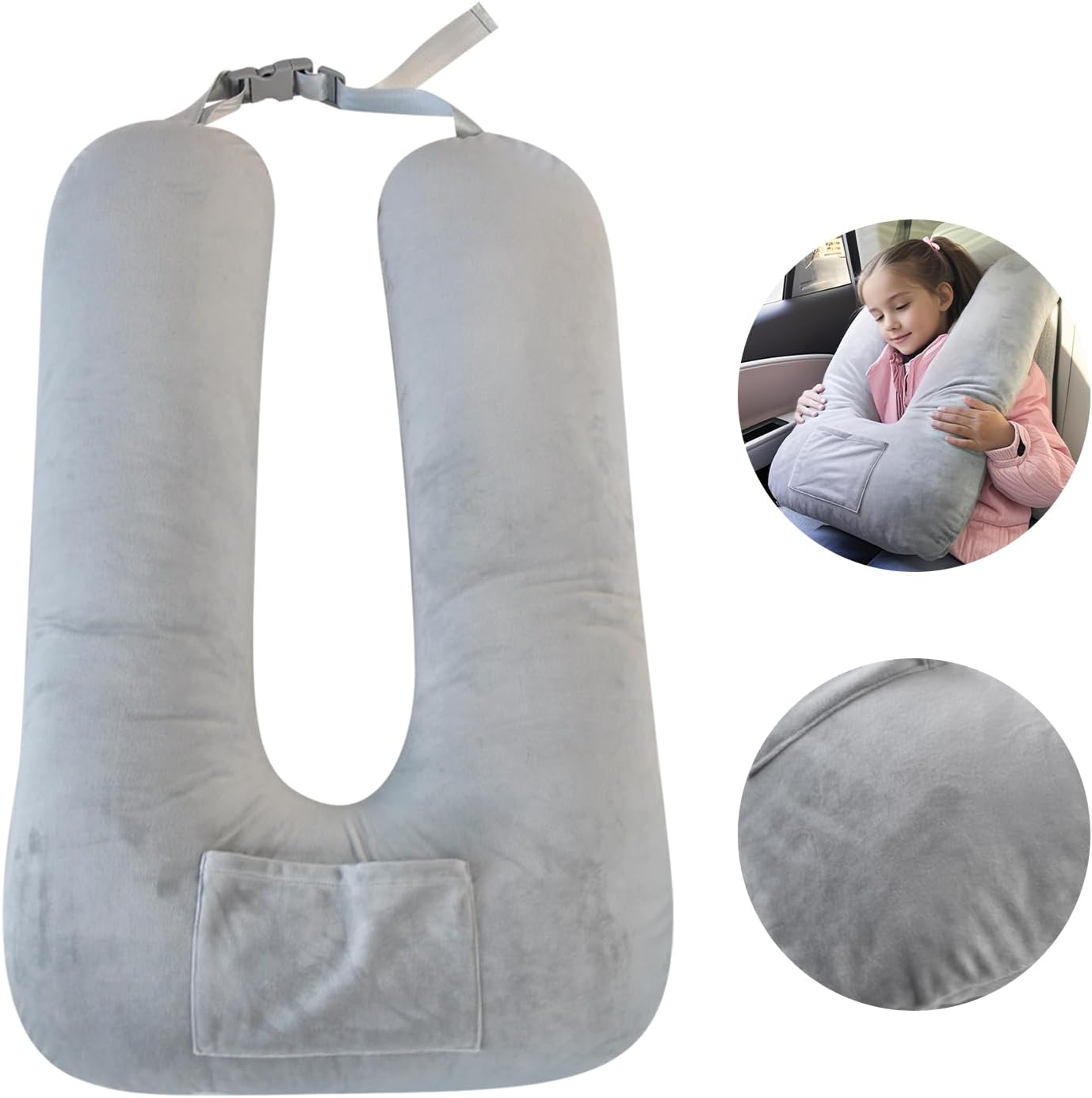 Cococu Car Pillow for Kids and Adults Grey 1