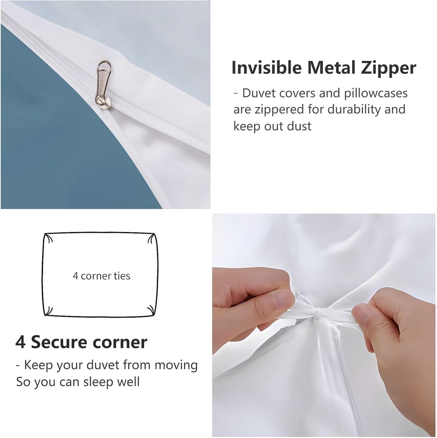 Blue Duvet Cover Twin XL with Matching Pillowcases