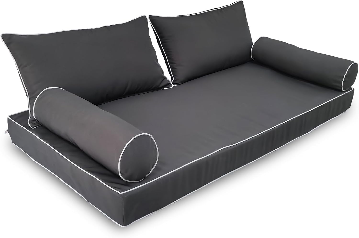 Durable Outdoor Daybed Cushion Cover Twin - Dark Gray