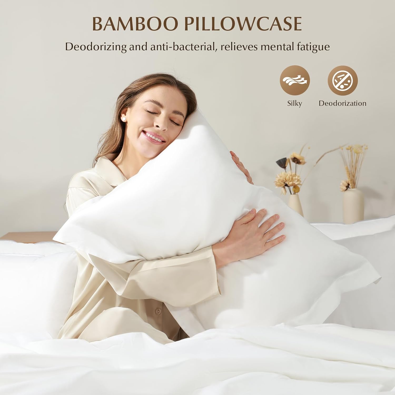 Finbuco Natural Goose Down Pillow - 750 Fill Power Soft Comfort Hotel-Luxury