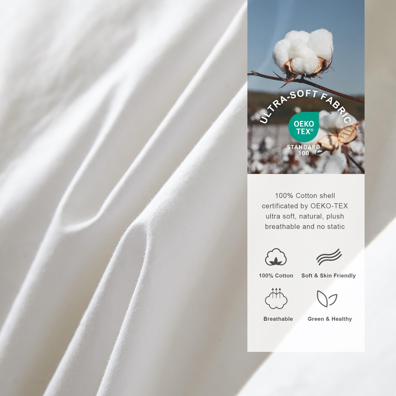 Royoliving Premium Lightweight Cooling Duvet Insert Queen Size 90x90 35 oz