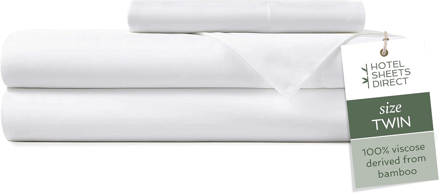 Hotel Sheets Direct Bamboo 3 Piece Bed Sheet Set Twin Size