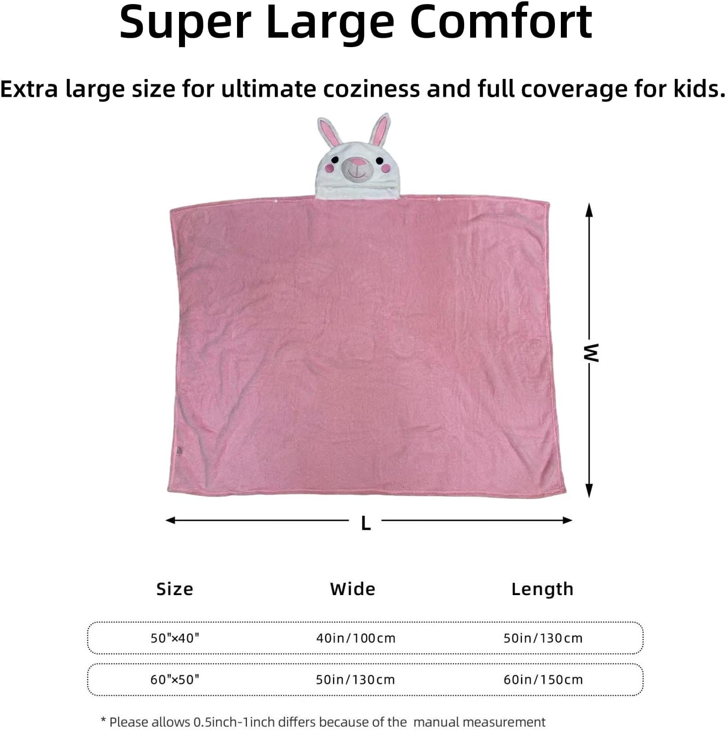 Arkwida Baby Hoodie Towel with Hood Flannel Blanket for Kids