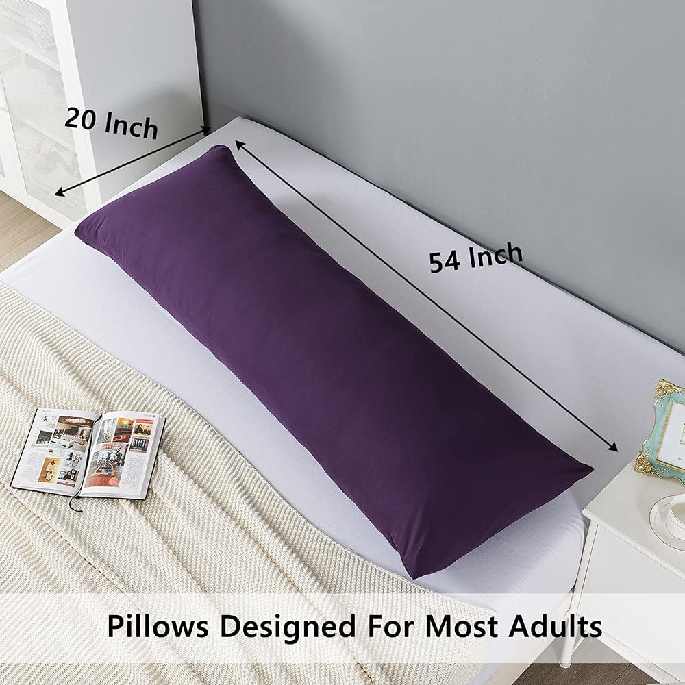 ELNIDO QUEEN Body Pillow - 20x54 Inches Purple