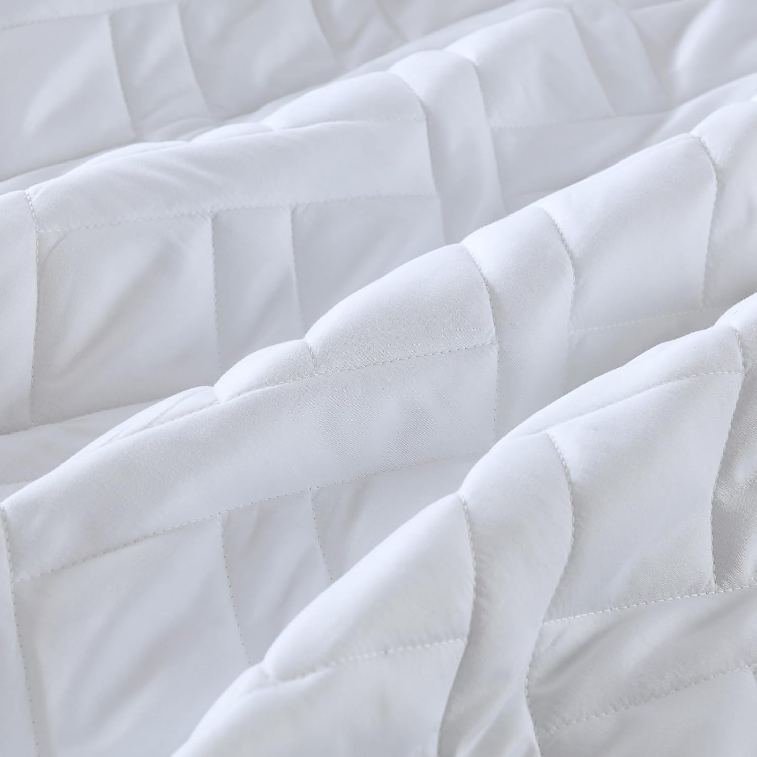 HORIMOTE HOME Quilt Set Twin Size White Diamond Pattern