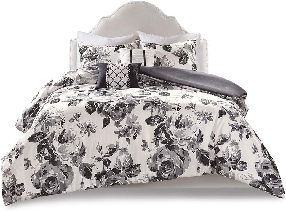 Urban Habitat Kids Intelligent Design Dorsey Duvet Cover Reversible BlackWhite QueenFull