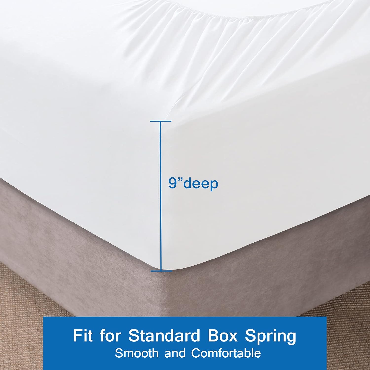 Coldwind Queen Box Spring Cover with 4-Sided Wrap 1