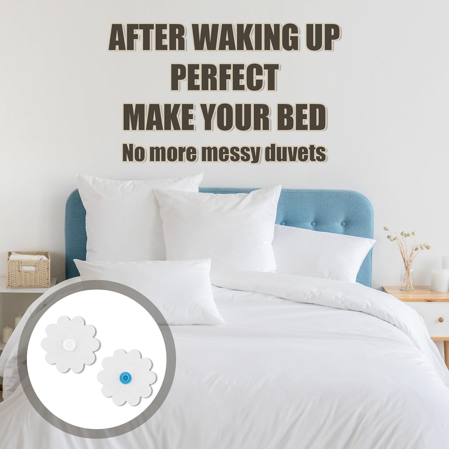 16pcs Duvet Snaps with 2 Styles for Comforter Hold