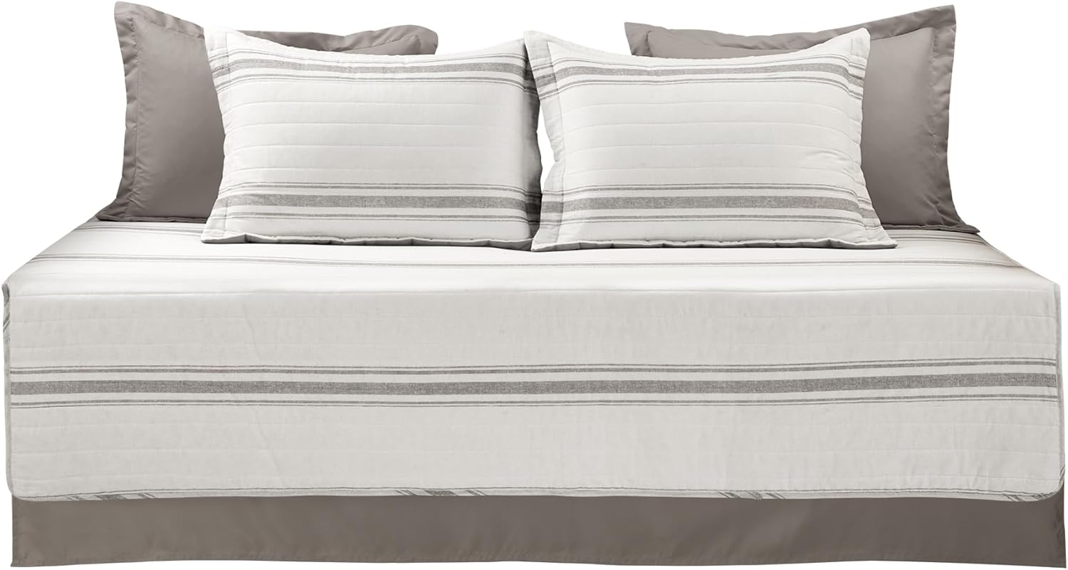 Lush Decor Farmhouse Stripe Daybed Cover Set
