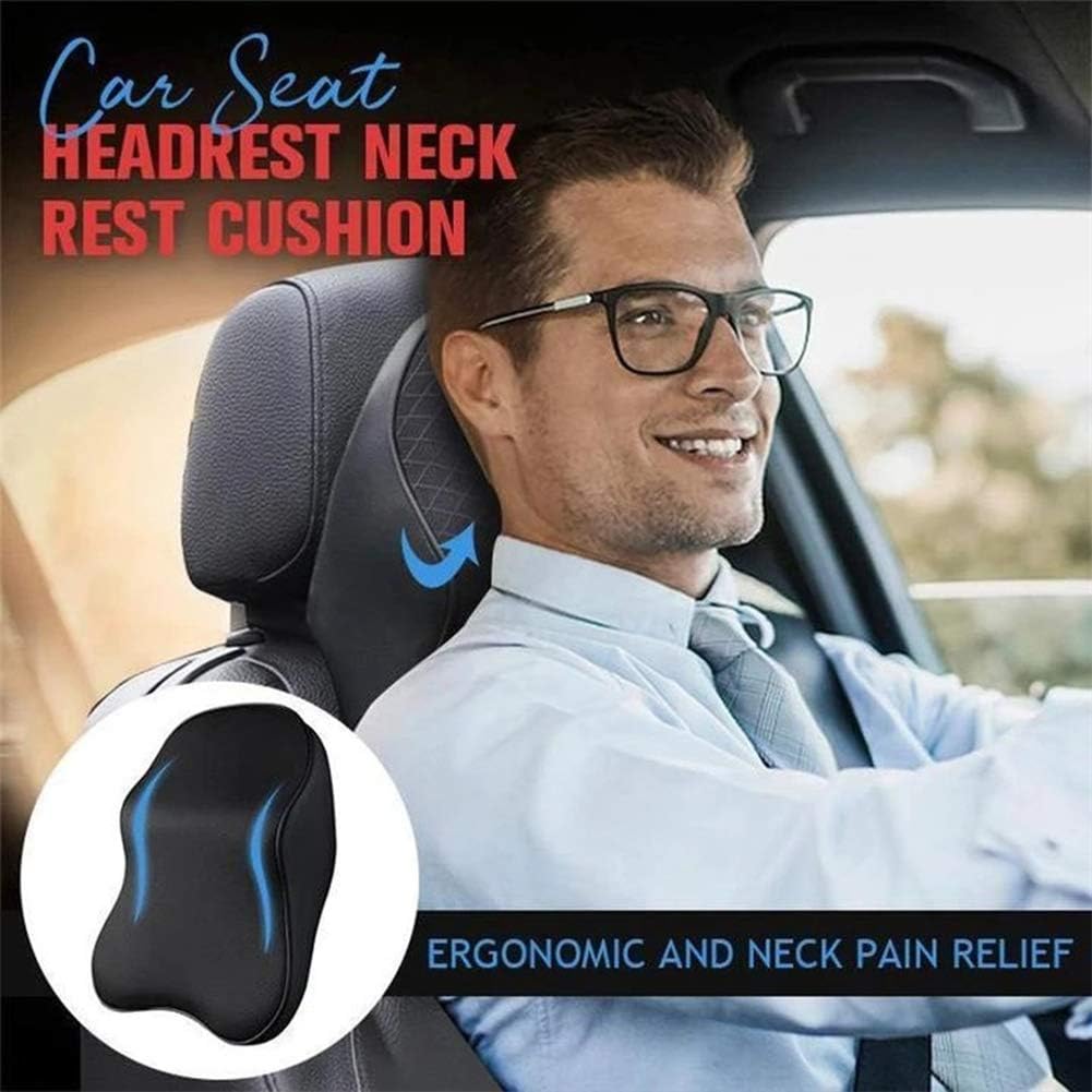 WAQIA Car Seat Neck Pillow with Memory Foam and Removable Cover