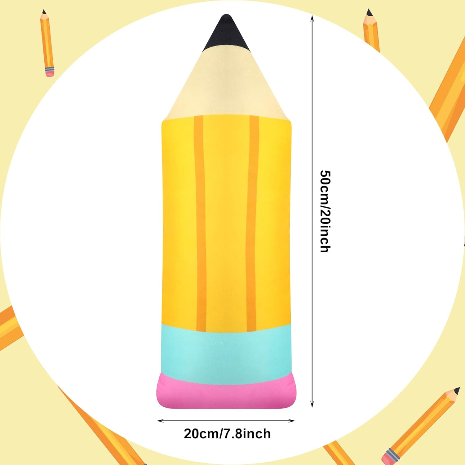 Cute Pencil Plush Pillow for Kids Classroom Decoration